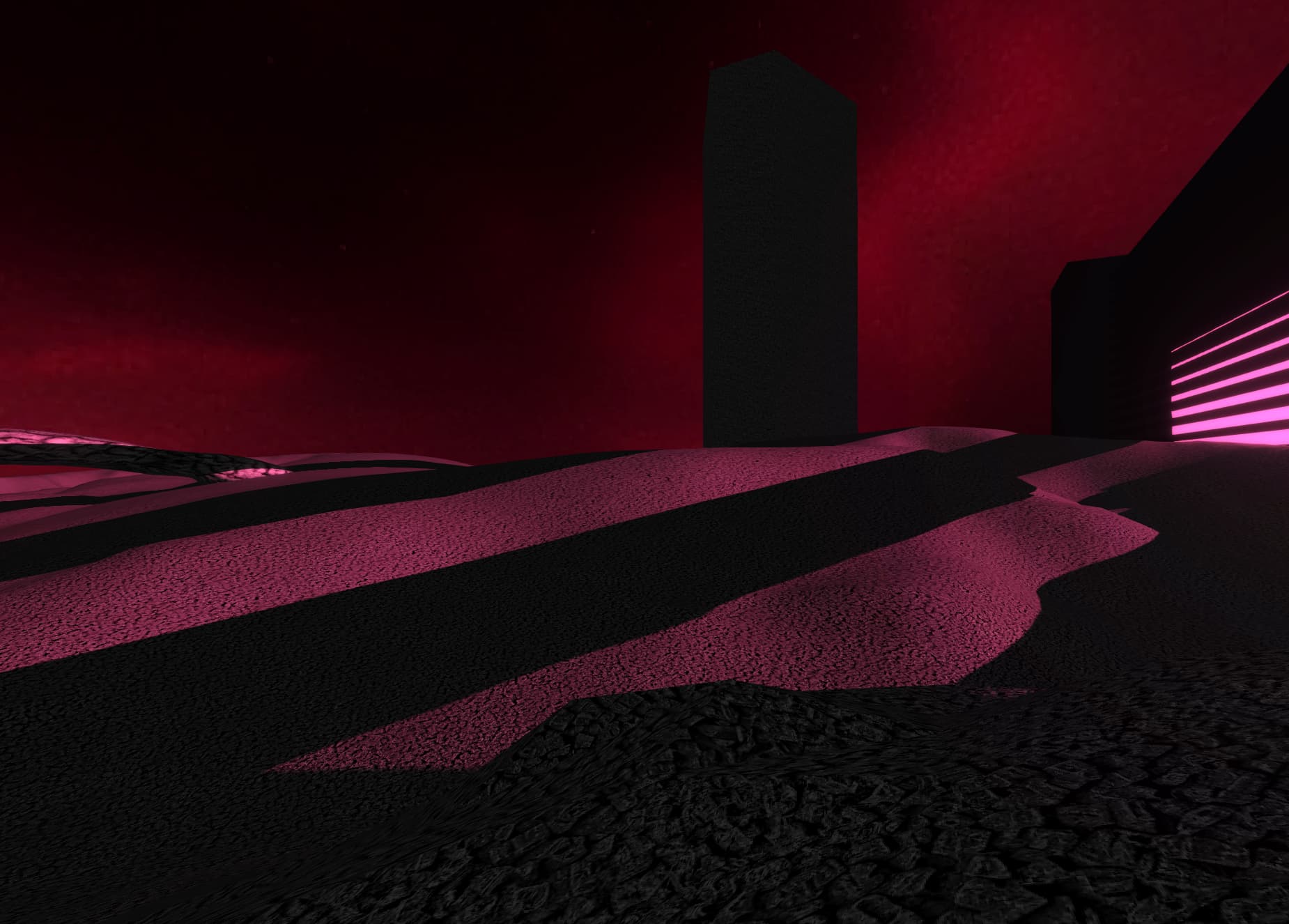 Screenshot of the fully textured final output of my scene from the exact same angle as the depth pass